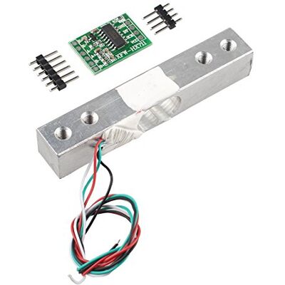 HALJIA portátil eletrónico sensor de peso célula de carga sensor de pesagem (1 KG) HX711 módulo de pesagem sensores ad compatível com Arduino Raspberry Pi DIY etc. HALJIA portátil eletrónico sensor de peso célula de carga sensor de pesagem (1 KG) HX711 módulo de pesagem sensores ad compatível com Arduino Raspberry Pi DIY etc.