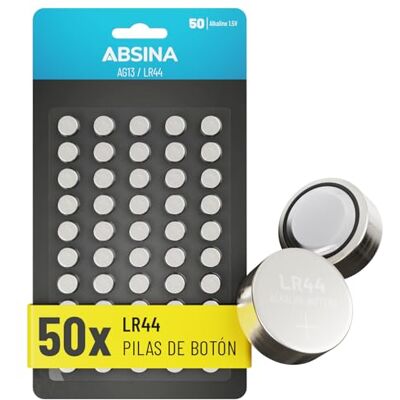 ABSINA 50x AG13 LR44 Pilhas de Botão 1,5V Alcalinas à Prova de Fugas e de Longa Duração LR1154 / L1154 / L1154F / G13 / G13A / 13GA / 157 / V13GA / PX76A / RW82 Pilha de Botão LR44, Pilha LR44 ABSINA 50x AG13 LR44 Pilhas de Botão 1,5V Alcalinas à Prova de Fugas e de Longa Duração LR1154 / L1154 / L1154F / G13 / G13A / 13GA / 157 / V13GA / PX76A / RW82 Pilha de Botão LR44, Pilha LR44
