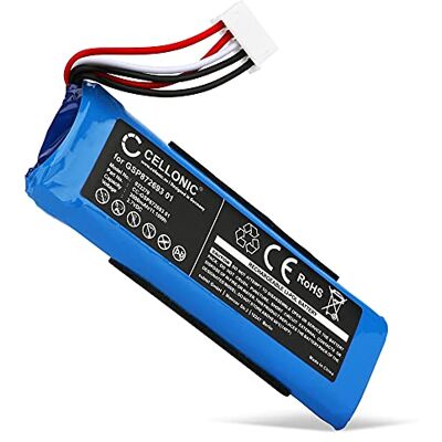CELLONIC Bateria compatível com JBL Bar 5.1, Flip 4, GSP872693 01 3000 mAh, 3,7 V, polímero de lítio para JBL Flip 4 Special Edition, P763098 03A, GSP872693 03A CELLONIC Bateria compatível com JBL Bar 5.1, Flip 4, GSP872693 01 3000 mAh, 3,7 V, polímero de lítio para JBL Flip 4 Special Edition, P763098 03A, GSP872693 03A