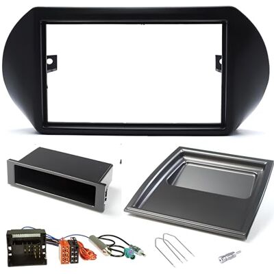 sound-way Kit de montagem automática, moldura 1 DIN / 2 DIN rádio para carro, adaptador compatível com Citroen Nemo, Peugeot Bipper, Fiat Fiorino Qubo sound-way Kit de montagem automática, moldura 1 DIN / 2 DIN rádio para carro, adaptador compatível com Citroen Nemo, Peugeot Bipper, Fiat Fiorino Qubo
