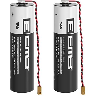 EEMB ER14505 3,6 V pilhas de lítio AA com conector 1 L-2S-S3L/JAE2,5 (2 unidades) EEMB ER14505 3,6 V pilhas de lítio AA com conector 1 L-2S-S3L/JAE2,5 (2 unidades)