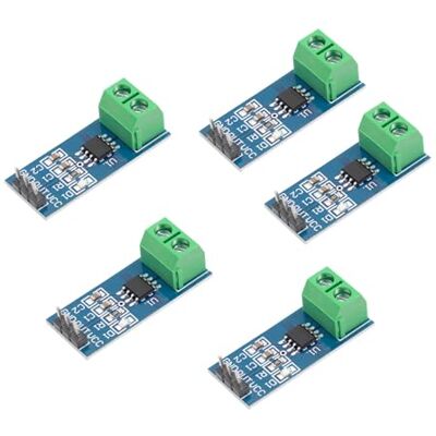 GERUI 5 peças de sensor de corrente ACS712, faixa de medição, módulo de sensor de corrente compatível com Arduino Bascom () GERUI 5 peças de sensor de corrente ACS712, faixa de medição, módulo de sensor de corrente compatível com Arduino Bascom ()