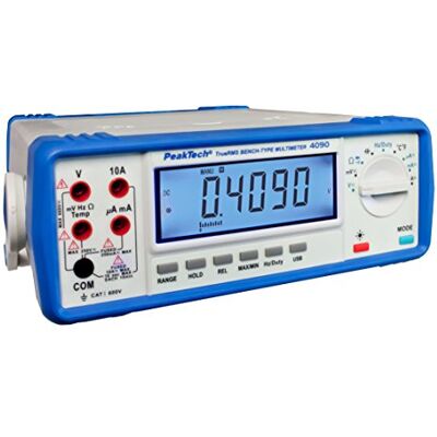 PeakTech 4090 – Multímetro de mesa digital RMS, ecrã LCD, 22000 contas, testador de continuidade, USB, software para PC, funcionamento a bateria, teste de voltagem EN 61010-1; CAT I 600 V PeakTech 4090 – Multímetro de mesa digital RMS, ecrã LCD, 22000 contas, testador de continuidade, USB, software para PC, funcionamento a bateria, teste de voltagem EN 61010-1; CAT I 600 V
