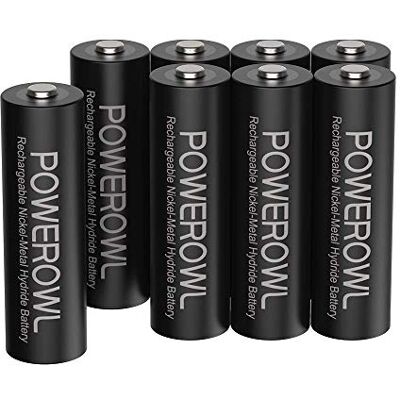 POWEROWL 2800mAh Pilha AA recarregável - Pilha AA POWEROWL 2800mAh Pilha AA recarregável - Pilha AA