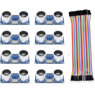 GERUI 8 módulos ultrassônicos compatíveis com , sensor de distância de módulo ultrassónico, compatível com Arduino UNO, robô, XBee, ZigBeee, etc. GERUI 8 módulos ultrassônicos compatíveis com , sensor de distância de módulo ultrassónico, compatível com Arduino UNO, robô, XBee, ZigBeee, etc.