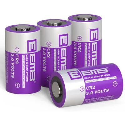 EEMB CR2 Pilha de lítio de 3V CR15h270, não recarregável, 4 unidades EEMB CR2 Pilha de lítio de 3V CR15h270, não recarregável, 4 unidades