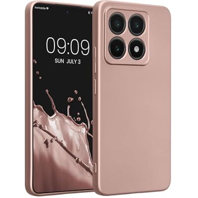 kwmobile Capa compatível com Xiaomi 14T Capa ultrafina de TPU com bordas elevadas Ouro Rosa Metálico kwmobile Capa compatível com Xiaomi 14T Capa ultrafina de TPU com bordas elevadas Ouro Rosa Metálico