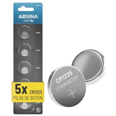ABSINA 5X Pilha botão CR1225 3V Lítio CR 1225 à prova de fugas e de longa duração CR1225 pilhas botão, pilha placa base ABSINA 5X Pilha botão CR1225 3V Lítio CR 1225 à prova de fugas e de longa duração CR1225 pilhas botão, pilha placa base