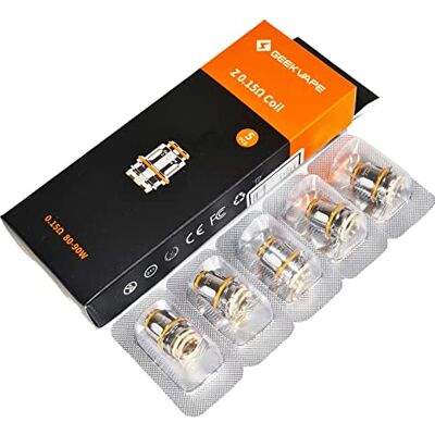 GEEKVAPE Original Z coil Z0.15 Coil 0,15 ohm Z0,25 ohm Series Core for Z Sub Ohm Tank/Obelisk Tank/Aegis Legend 2 L200 kit (Z0,15 Coil 0,15 0,15 0,15 Ohm) GEEKVAPE Original Z coil Z0.15 Coil 0,15 ohm Z0,25 ohm Series Core for Z Sub Ohm Tank/Obelisk Tank/Aegis Legend 2 L200 kit (Z0,15 Coil 0,15 0,15 0,15 Ohm)