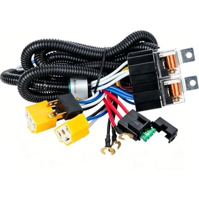 Gebildet 1 peça 12 V H4 lâmpada farol tomada arnês de relé com fio, peças de substituição para veículos Gebildet 1 peça 12 V H4 lâmpada farol tomada arnês de relé com fio, peças de substituição para veículos