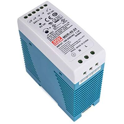 MEAN WELL DIN-Rail Fonte de alimentação 40,8 W 24 V 1,7 A; MW , MDR-40-24 MEAN WELL DIN-Rail Fonte de alimentação 40,8 W 24 V 1,7 A; MW , MDR-40-24