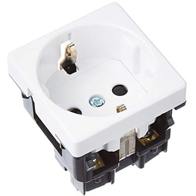 Simon 27472-65, base de tomada com tampa, branco/marfim Simon 27472-65, base de tomada com tampa, branco/marfim