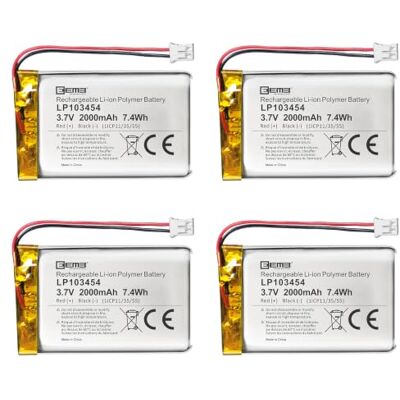 EEMB 3,7 V 2000 mAh bateria de lítio polímero 103454 com conector JST2.0 (4) EEMB 3,7 V 2000 mAh bateria de lítio polímero 103454 com conector JST2.0 (4)