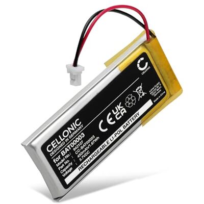 CELLONIC Bateria compatível com Cardo Scala Rider Q3, Q1, BAT00003 450 mAh, 3,7 V, polímero de lítio para cardo Scala Rider único, Scala Rider FM CELLONIC Bateria compatível com Cardo Scala Rider Q3, Q1, BAT00003 450 mAh, 3,7 V, polímero de lítio para cardo Scala Rider único, Scala Rider FM