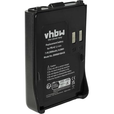 vhbw Bateria recarregável compatível com Kenwood TH-F6 TH-F6A, TH-F6E, TH-F7, TH-F7A, TH-F7E, rádio TH-FTE (2000 mAh, 7,4 V, Li-Ion) vhbw Bateria recarregável compatível com Kenwood TH-F6 TH-F6A, TH-F6E, TH-F7, TH-F7A, TH-F7E, rádio TH-FTE (2000 mAh, 7,4 V, Li-Ion)
