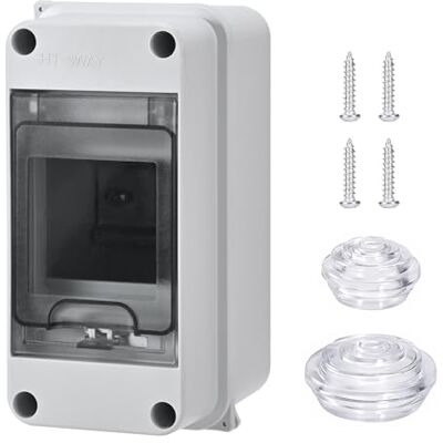 Szaboviktoria Caixa estanque exterior elétrica com 3 módulos, caixa elétrica exterior, quadro elétrico de superfície, caixa quadro elétrico para jardim ou áreas exteriores Szaboviktoria Caixa estanque exterior elétrica com 3 módulos, caixa elétrica exterior, quadro elétrico de superfície, caixa quadro elétrico para jardim ou áreas exteriores