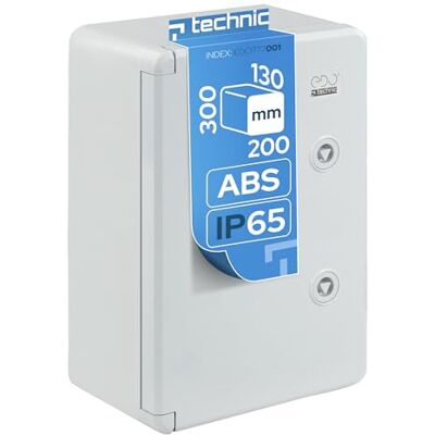 EDO Quadro elétrico de superfície IP65 200 x 300 x 130 mm cinzento Armário de distribuição em ABS com placa de montagem galvanizada, caixa estanque interior e exterior EDO Quadro elétrico de superfície IP65 200 x 300 x 130 mm cinzento Armário de distribuição em ABS com placa de montagem galvanizada, caixa estanque interior e exterior