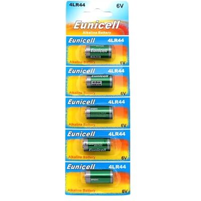 Eunicell Lote de 5 pilhas alcalinas 4LR44, 6 V Eunicell Lote de 5 pilhas alcalinas 4LR44, 6 V