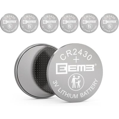 EEMB 6 pilhas de lítio CR2430 de 3V, DL2430, BR2430 EEMB 6 pilhas de lítio CR2430 de 3V, DL2430, BR2430