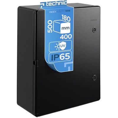 EDO Quadro elétrico de superfície IP65, 400 x 500 x 180 mm preto armário de distribuição em ABS com placa de montagem galvanizada, caixa estanque interior e exterior Armario de Distribución en ABS con Placa de Montaje Galvanizada Caja Estanca Interior y EDO Quadro elétrico de superfície IP65, 400 x 500 x 180 mm preto armário de distribuição em ABS com placa de montagem galvanizada, caixa estanque interior e exterior Armario de Distribución en ABS con Placa de Montaje Galvanizada Caja Estanca Interior y