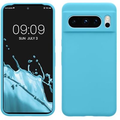 kwmobile Capa compatível com Google Pixel 8 Pro Capa de TPU e silicone à prova de choque Compatível com carregamento sem fio Azul Claro kwmobile Capa compatível com Google Pixel 8 Pro Capa de TPU e silicone à prova de choque Compatível com carregamento sem fio Azul Claro