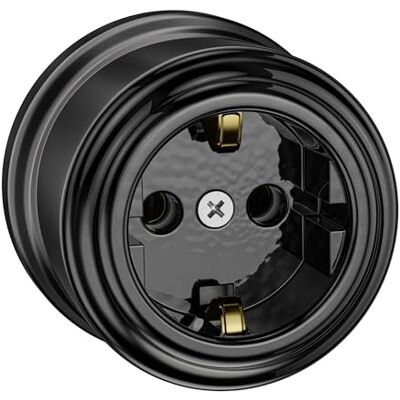 ledscom.de Tomada de corrente de superfície porcelana PORS, preto brilhante, redondo, fagor 65 mm ledscom.de Tomada de corrente de superfície porcelana PORS, preto brilhante, redondo, fagor 65 mm