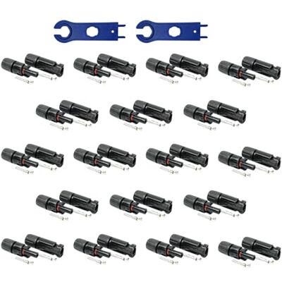 Solartronics 12 pares de conectores solares, macho/fêmea, conectores de cabo para painel solar, IP67, impermeável, conector PV compatível com MC4, conector para cabo solar de 4 mm² a 6 mm² Solartronics 12 pares de conectores solares, macho/fêmea, conectores de cabo para painel solar, IP67, impermeável, conector PV compatível com MC4, conector para cabo solar de 4 mm² a 6 mm²