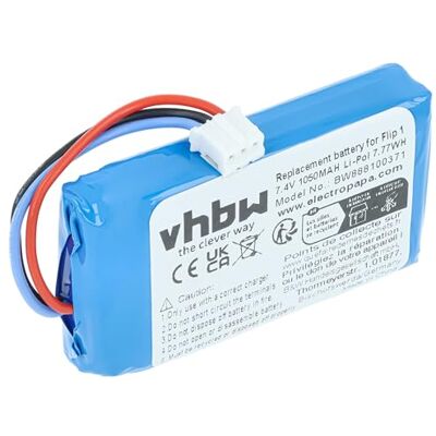 vhbw Bateria de polímero de lítio 1050 mAh (7,4 V) para altifalante como JBL AEC653055-2S cajas acústicas (1050 mAh, 7,4 V, Li-poli) vhbw Bateria de polímero de lítio 1050 mAh (7,4 V) para altifalante como JBL AEC653055-2S cajas acústicas (1050 mAh, 7,4 V, Li-poli)