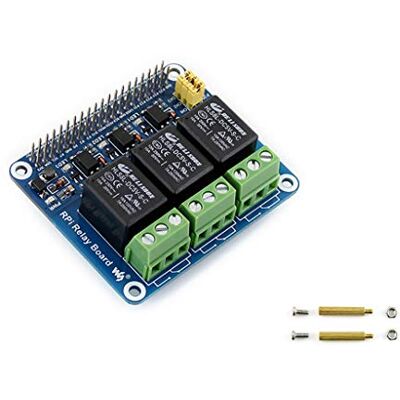 Waveshare Relay Board for Raspberry Pi, módulo de expansão de 3 canais GPIO Waveshare Relay Board for Raspberry Pi, módulo de expansão de 3 canais GPIO