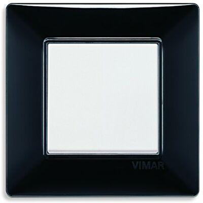 Vimar Série plana Placa 2 módulo tecnopolímero preto Vimar Série plana Placa 2 módulo tecnopolímero preto