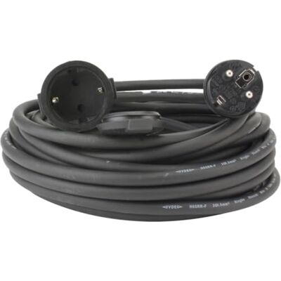 Unitec Cabo de extensão elétrico de gama (H05RR-F 3G1, 5 mm², 10 m), preto Unitec Cabo de extensão elétrico de gama (H05RR-F 3G1, 5 mm², 10 m), preto