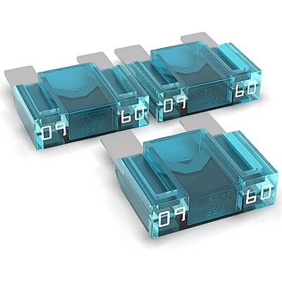AUPROTEC Maxi FuSJFS 20A 80A seleção de lâminas fusível: 60A Ampere BLU, 3 peças AUPROTEC Maxi FuSJFS 20A 80A seleção de lâminas fusível: 60A Ampere BLU, 3 peças
