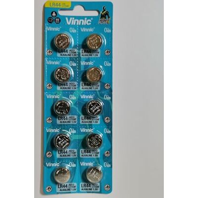 Vinnic Lot de 10 pilhas alcalinas AG13/L76/157/V13GA/RW82 pour montres, calculatrizes, jouets, lasers, horloges, termótres et autres appareils électroniques Vinnic Lot de 10 pilhas alcalinas AG13/L76/157/V13GA/RW82 pour montres, calculatrizes, jouets, lasers, horloges, termótres et autres appareils électroniques