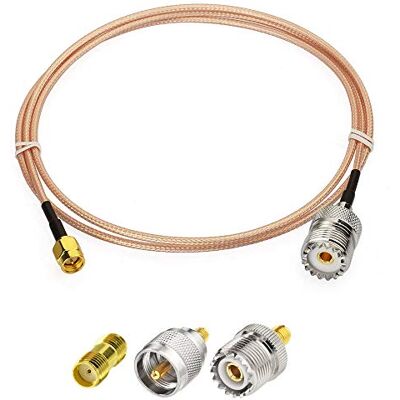 Superbat Cabo SMA macho para UHF SO239 RG316 30 cm 50 ohm com kit de 3 Baixa perda, flexível, alta resistência à temperatura, para VNA/analisador de antena / rádio amador / medidor ROE/ carga Superbat Cabo SMA macho para UHF SO239 RG316 30 cm 50 ohm com kit de 3 Baixa perda, flexível, alta resistência à temperatura, para VNA/analisador de antena / rádio amador / medidor ROE/ carga