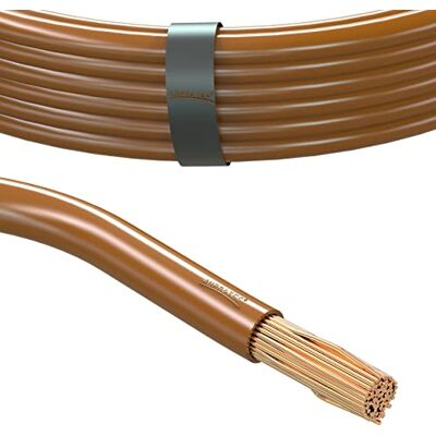 AUPROTEC Cabo elétrico automóvel 10,0 mm² cabo de bateria único comprimento 1 m 5 m ou 10 m seleção: 5 m 10,0 mm² fio de cobre, castanho AUPROTEC Cabo elétrico automóvel 10,0 mm² cabo de bateria único comprimento 1 m 5 m ou 10 m seleção: 5 m 10,0 mm² fio de cobre, castanho