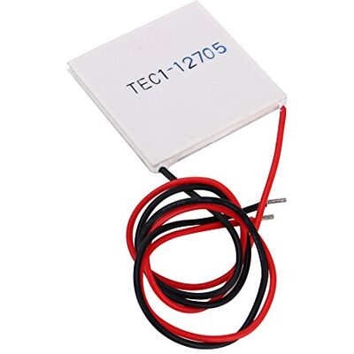 Walfront TEC1-12705 12V 5A Refrigerador térmico arrefecimento módulo placa Peltier 40 × 40 × 3,8 mm Walfront TEC1-12705 12V 5A Refrigerador térmico arrefecimento módulo placa Peltier 40 × 40 × 3,8 mm