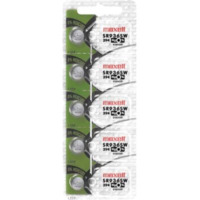 Maxell Pilha de relógio, pilha de botão SR936SW 394 pack de 5 pilhas Maxell Pilha de relógio, pilha de botão SR936SW 394 pack de 5 pilhas
