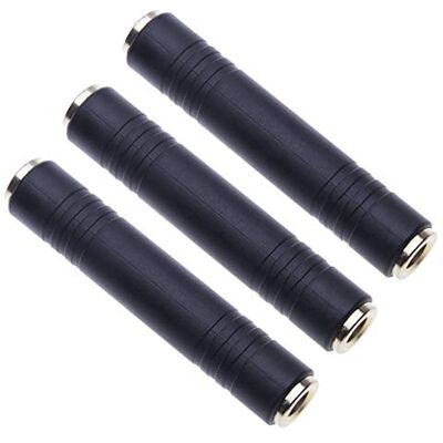 Keple Adaptador feminino feminino de 6,35 mm (1/4 polegadas, acoplador TRS estéreo e mono de 6,35 mm (1/4"), conector de extensão de cabo para auriculares, conversor banhado a ouro (3 embalagens) Keple Adaptador feminino feminino de 6,35 mm (1/4 polegadas, acoplador TRS estéreo e mono de 6,35 mm (1/4"), conector de extensão de cabo para auriculares, conversor banhado a ouro (3 embalagens)