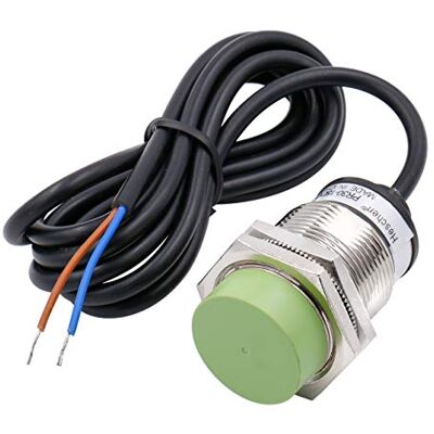Heschen Interruptor de sensor de proximidade indutivo tipo cilíndrico, deteção de 15 mm, redondo M30, sem blindagem, 12-24 V CC, 2 cabos, NA (normalmente aberto) CE Heschen Interruptor de sensor de proximidade indutivo tipo cilíndrico, deteção de 15 mm, redondo M30, sem blindagem, 12-24 V CC, 2 cabos, NA (normalmente aberto) CE