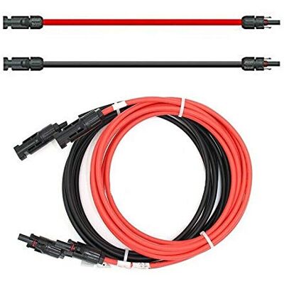 Solartronics Cabo de Extensão 6mm² Incl. Conector Solar 2x0,5m Certificado Cabo de Extensão Solar Ambos os Lados Vermelho/Preto Cabo Fotovoltaico com Ficha Cabo Solar Solartronics Cabo de Extensão 6mm² Incl. Conector Solar 2x0,5m Certificado Cabo de Extensão Solar Ambos os Lados Vermelho/Preto Cabo Fotovoltaico com Ficha Cabo Solar