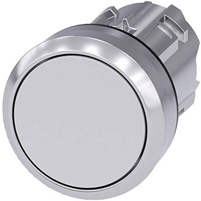 Siemens sirius atc Botão metálico / a brilhante branco botão nivelado momentâneo Siemens sirius atc Botão metálico / a brilhante branco botão nivelado momentâneo