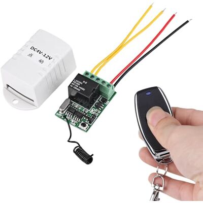 DEWIN Controlo remoto de garagem, emissor recetor sem fios DC 4 V 5 V 6 V 7,4 V 9 V 12 V relé sem fios controlo remoto um transmissor de recetor de interruptor de chave DEWIN Controlo remoto de garagem, emissor recetor sem fios DC 4 V 5 V 6 V 7,4 V 9 V 12 V relé sem fios controlo remoto um transmissor de recetor de interruptor de chave