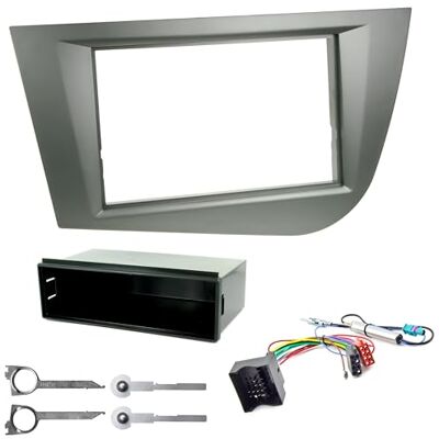 sound-way Kit de Montagem de Autorádio, Marco 1 DIN / 2 DIN para Rádio de Carro, Adaptador Compatível com Seat Leon II (Typ 1P) 2005-2012 sound-way Kit de Montagem de Autorádio, Marco 1 DIN / 2 DIN para Rádio de Carro, Adaptador Compatível com Seat Leon II (Typ 1P) 2005-2012