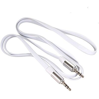 Maclean Cabo de áudio estéreo (conector macho de 3,5 mm a conector macho de 3,5 mm) comprimento 1 ou 2 metros (branco, 1 metros) Maclean Cabo de áudio estéreo (conector macho de 3,5 mm a conector macho de 3,5 mm) comprimento 1 ou 2 metros (branco, 1 metros)