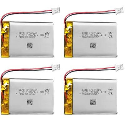 EEMB 4pcs Batería 3.7V 1100mAh 603449 Bateria de lipo Recargable Bateria Litio con Conector JST ¡Asegúrese de Que la polaridad del Dispositivo Coincide con la batería Antes de Comprar! EEMB 4pcs Batería 3.7V 1100mAh 603449 Bateria de lipo Recargable Bateria Litio con Conector JST ¡Asegúrese de Que la polaridad del Dispositivo Coincide con la batería Antes de Comprar!