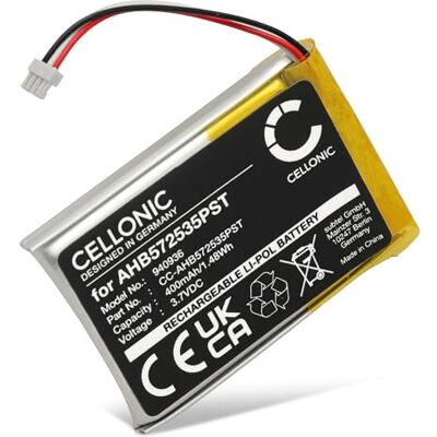CELLONIC Bateria compatível com Jabra Evolve 75, AHB572535PST 400 mAh, 3,7 V, polímero de lítio CELLONIC Bateria compatível com Jabra Evolve 75, AHB572535PST 400 mAh, 3,7 V, polímero de lítio