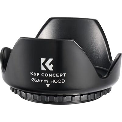 K&F CONCEPT Para-sol tulipa de 52 mm compatível com objetivos Guarda-sol tipo tulipa com pano de limpeza, compatível com lentes com rosca de 52 mm PL01 K&F CONCEPT Para-sol tulipa de 52 mm compatível com objetivos Guarda-sol tipo tulipa com pano de limpeza, compatível com lentes com rosca de 52 mm PL01