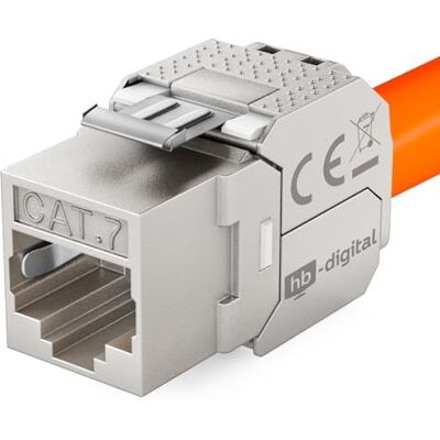 HB-DIGITAL CAT 7 Keystone Módulo Jack RJ45 conector 1000 MHz 10Gbit/s totalmente blindado LSA CAT 5e/6/6a/7 cabo ethernet LAN HB-DIGITAL CAT 7 Keystone Módulo Jack RJ45 conector 1000 MHz 10Gbit/s totalmente blindado LSA CAT 5e/6/6a/7 cabo ethernet LAN