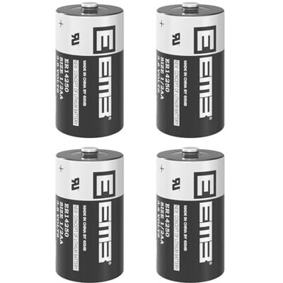 EEMB ER14250 1/2AA 3,6V Lithium bateria Li-SOCL₂ Bateria não recarregável XL-050F SB-AA02 LS14250 TL-5902 TL-2150 para Dogwatch Dog Collar e alguns monitor de movimento(4) EEMB ER14250 1/2AA 3,6V Lithium bateria Li-SOCL₂ Bateria não recarregável XL-050F SB-AA02 LS14250 TL-5902 TL-2150 para Dogwatch Dog Collar e alguns monitor de movimento(4)