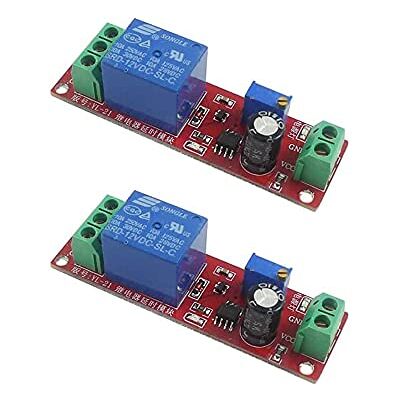 Aihasd 2 peças NE555 tempo de atraso do oscilador 12 V DC ajustável 0-10 segundos temporizador módulo de comutação temporizador de atraso interruptor monoestável Aihasd 2 peças NE555 tempo de atraso do oscilador 12 V DC ajustável 0-10 segundos temporizador módulo de comutação temporizador de atraso interruptor monoestável